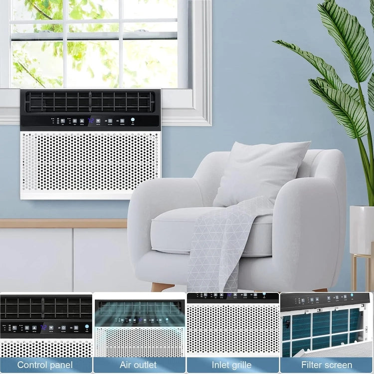 Antarctic Star 12,000 BTU U-Shaped Window Air Conditioner Unit Cools up to 550 Sq.Ft. with 6 Modes 24H Timer, Window AC Units