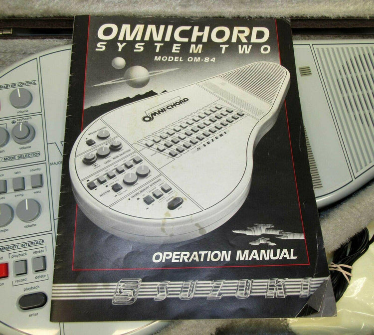 Suzuki Omnichord Om-84 System Two W/Hard Case Power Supply Manual