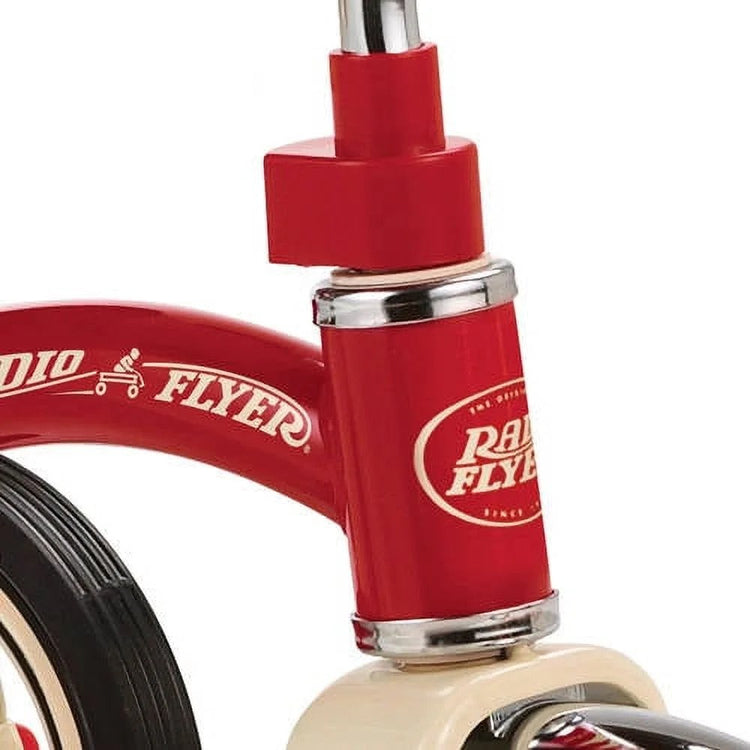 Radio Flyer, Classic Red Dual Deck Tricycle, 12'' Front Wheel, Red, Kids Ages 2.5 - 5 Years