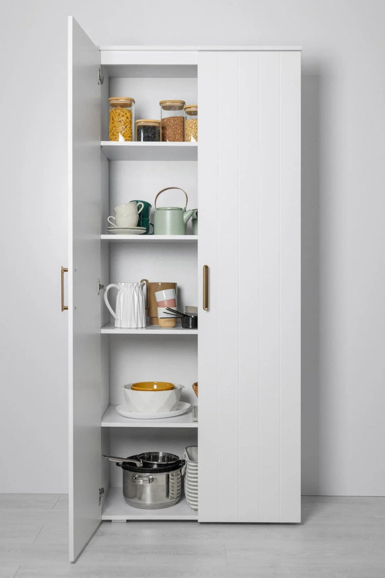 Stockholm Universal Storage Cupboard - Vj Panel - Deco Gold Handle