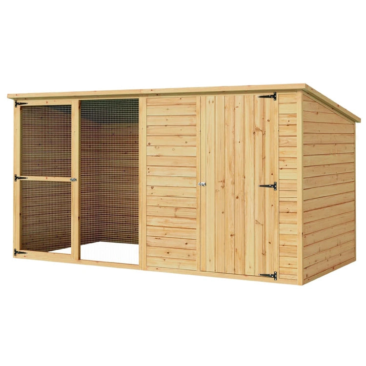 I.Pet Dog Kennel Extra Large 2.28M Wooden House Bed Outdoor Pet Puppy Cabin Log