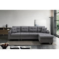 Sectional Sofa Living Room with L Shape Chaise Lounge and Cup Holder