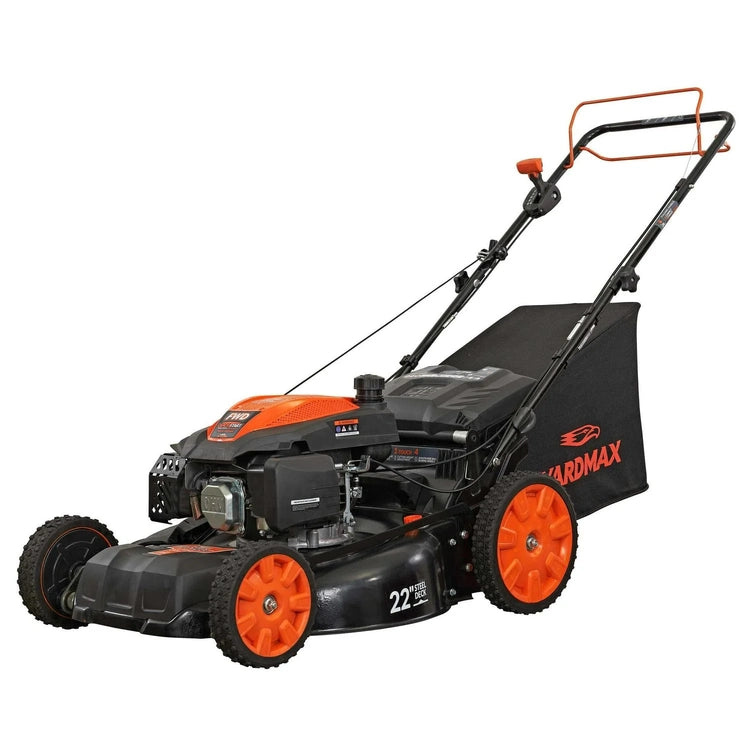 YG2860 22'' 201cc 3-in-1 Gas Self-Propelled Lawn Mower with Cvt and High Wheels