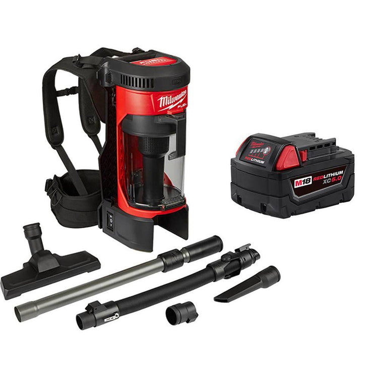 0885-20-48-11-1850 M18 Fuel 1 Gal. 18-Volt Lithium-Ion Brushless Cordless 3-in-1 Backpack Vacuum W/5.0Ah Battery