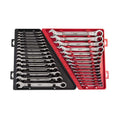Sae/Metric Combination Ratcheting Wrench Mechanics Tool Set (30-Piece) 48-22-9416-48-22-9516