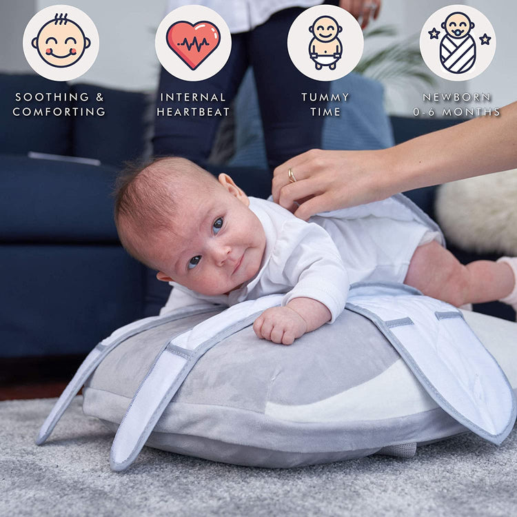 Babocush Newborn Comfort Cushion with Gentle Vibration and Heartbeat Sound, Helps Prevent Colic, Relieves Gas and Reflux
