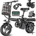 Electric Bike for Adults Teens Folding E-Bike Commuter City Foldable E-Bike Motor 48V 24MPH