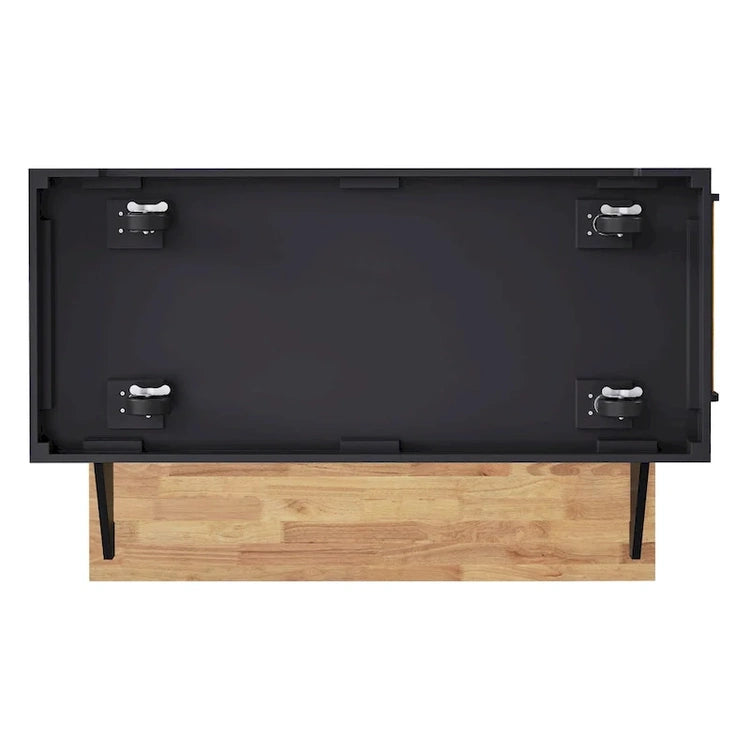 54 Large Kitchen Island with Rubber Wood Drop Leaf, Embossed Texture Rolling Kitchen Cart on 4 Wheels with 4 Doors & 3 Drawers