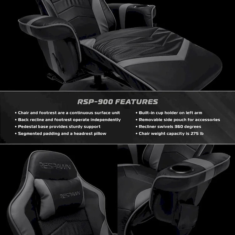Gaming Recliner - Reclining Chair with Footrest