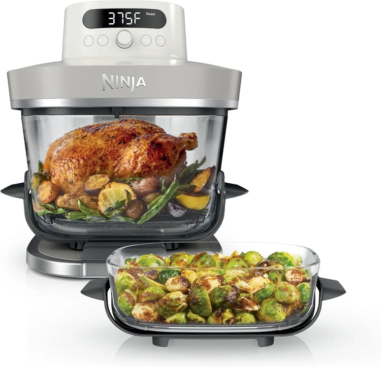 Ninja Crispi Pro 6-in-1 Glass Air Fryer, 6qt & 2.5qt Glass Containers with Storage Lids