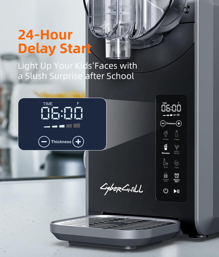 Slushie Machine - Professional Frozen Drink Maker No Ice Needed- 70 Oz Slushy Machine for Home with LED Display