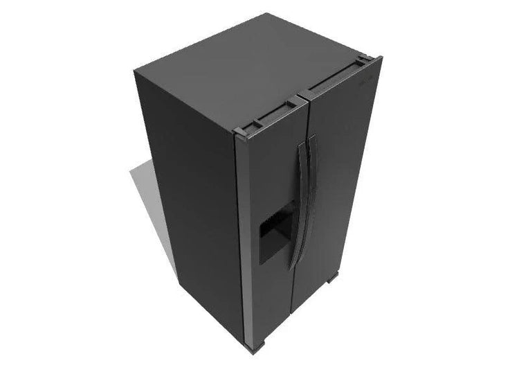 36-Inch Wide Side-by-Side Refrigerator - 24 Cu. Ft.. Stainless Steel