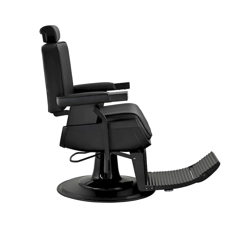 Jaxson Heavy Duty Barber Chair Reclining Hydraulic Barbershop Chair, Black Frame