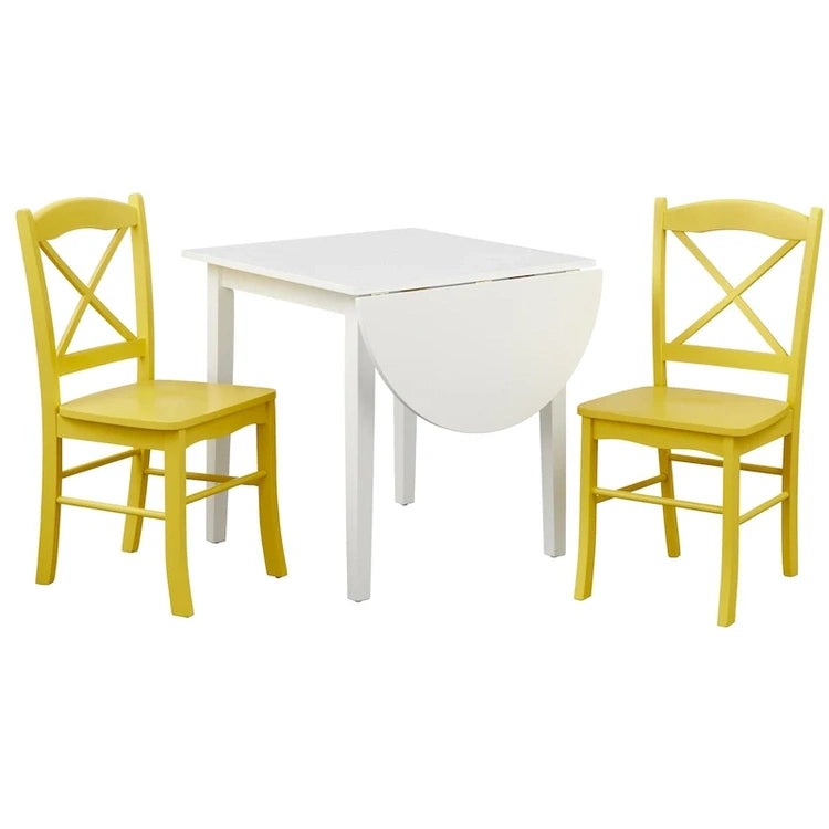 Simple Living Country Cottage Drop Leaf 3-Piece Dining Set