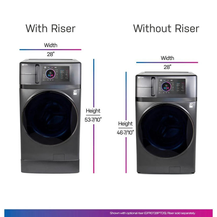 Profile 4.8 Cu. Ft.. Ultrafast Combo Washer Dryer with Ventless Heat Pump Technology in Carbon Graphite