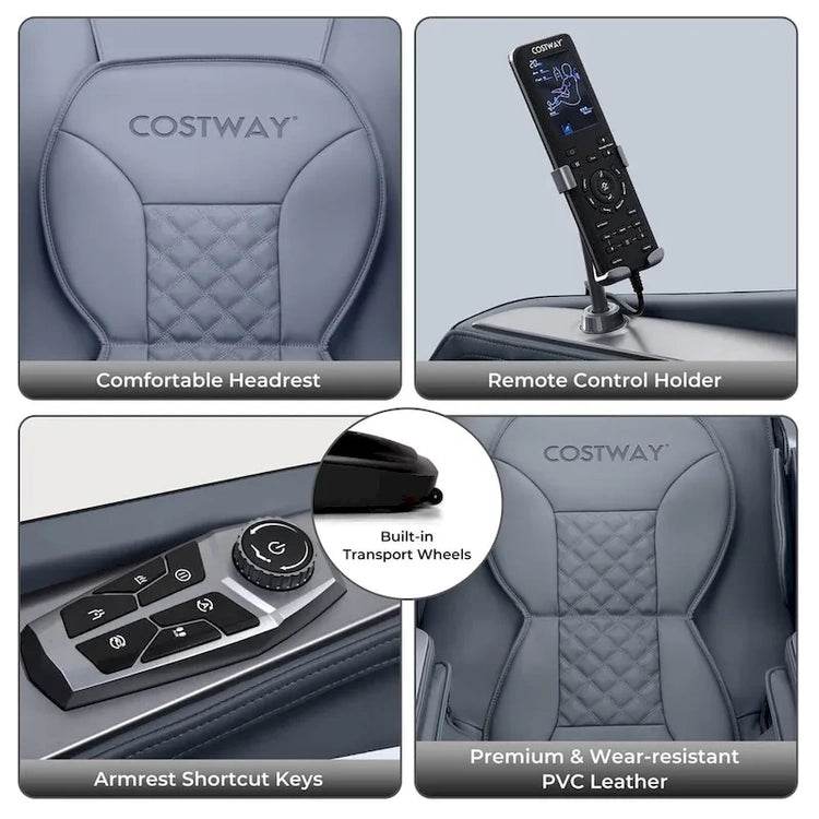 Costway Zero Gravity Sl Track Full Body Massage Chair with Waist
