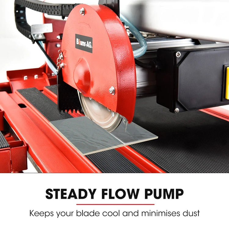 Baumr-Ag 800W Electric Tile Saw Cutter with 200mm (8") Blade, 720mm Cutting Length, Side Extension Table