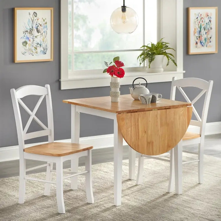 Simple Living Country Cottage Drop Leaf 3-Piece Dining Set
