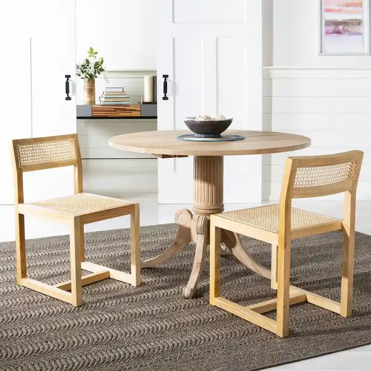 Safavieh Jeane Antique White Drop Leaf Dining Table - 43 W X 43 D X 31 H - 43Wx43Dx31H