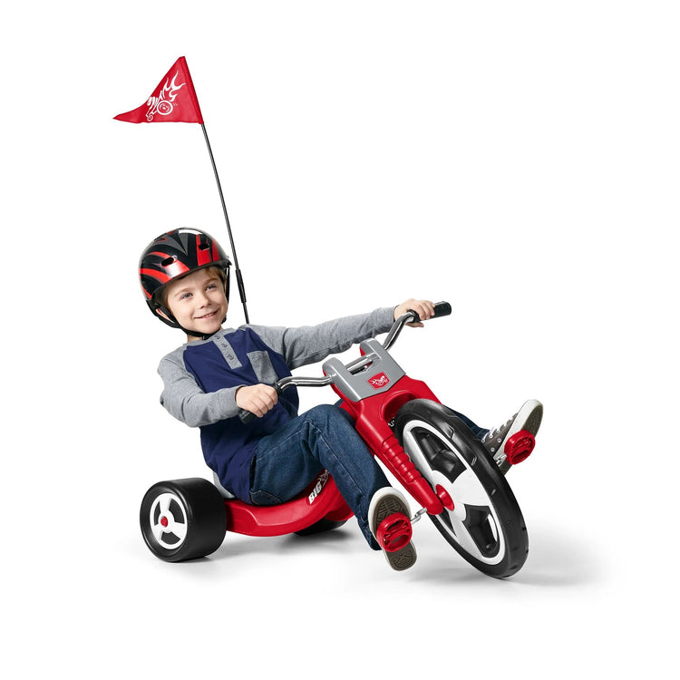 Radio Flyer Big Sport Chopper Tricycle with 16-Inch Front Wheel, Unisex, Red, for Ages 3-7