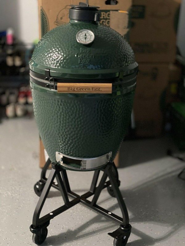 Big Green Egg Grill Smoker with New Accessories