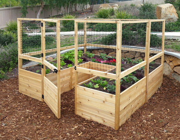 Deer Proof Cedar Complete Raised Garden Bed Kit 8 X 8 X 20'