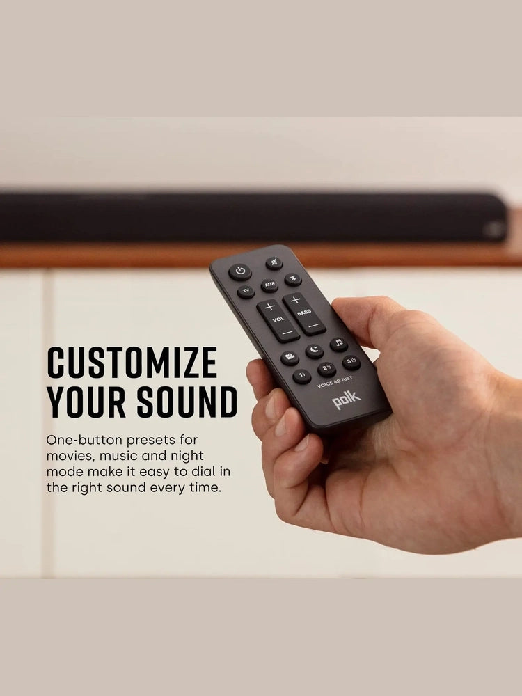 Polk Audio Signa S2 Low Profile TV Sound Bar, with 4K & HD Tvs, Wireless Subwoofer, Includes Hdmi & Optical Cables, Bluetooth Enabled, Black