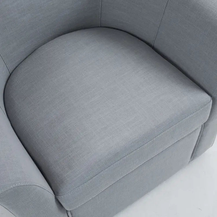 Set of 2 Modern Upholstered Swivel Barrel Chair Living Room Accent Chair