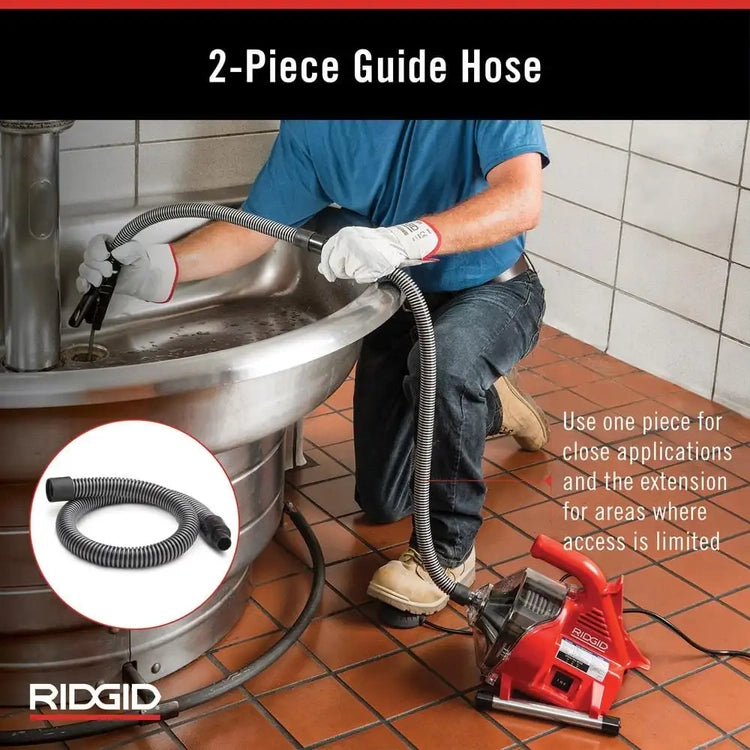 Ridgid Powerclear 120-Volt Drain Cleaning Snake Auger Machine for Heavy Duty Pipe Cleaning for Tubs, Showers, and Sinks 55808