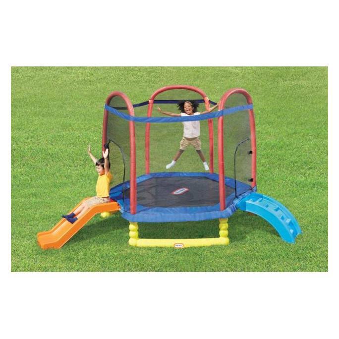 Little Tikes 7 & Climb & N Slide Trampoline with Enclosure
