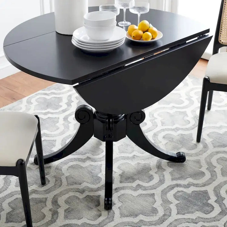 Safavieh Jeane Antique White Drop Leaf Dining Table - 43 W X 43 D X 31 H - 43Wx43Dx31H