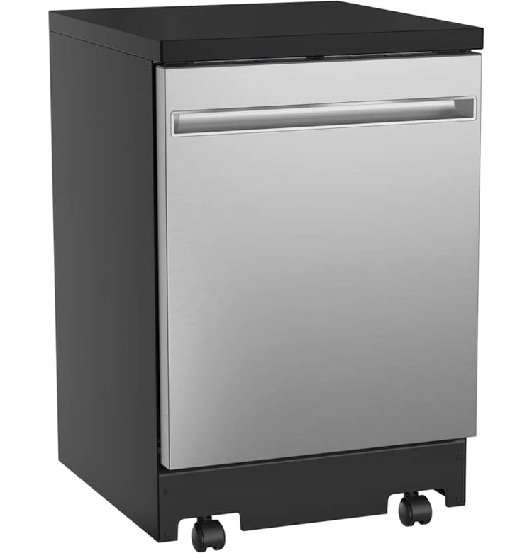 24 Stainless Steel Portable Dishwasher with Sanitize Cycle