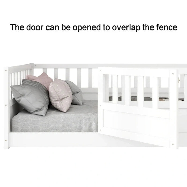 Montessori Wooden Children'S Floor Bed with Support Slat