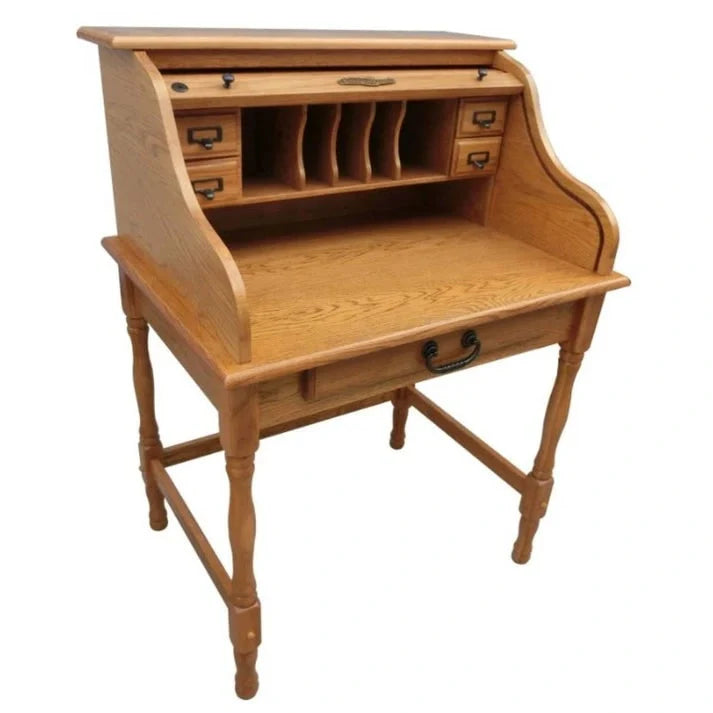 32 Mini Roll Top Desk W/USB Power Outlet - N/A