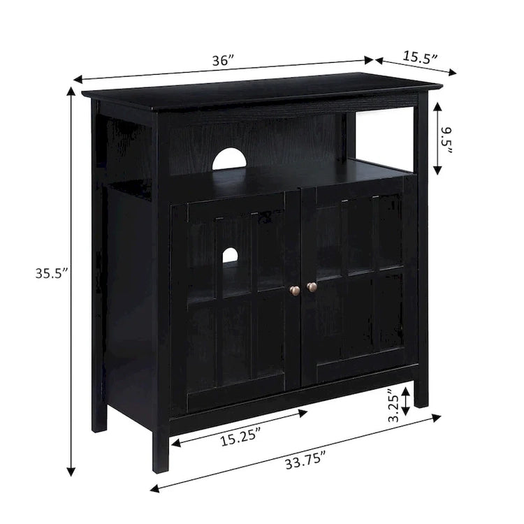 Convenience Concepts Big Sur Highboy 40 Inch TV Stand with Storage Cabinets