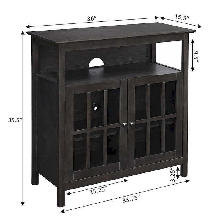 Convenience Concepts Big Sur Highboy 40 Inch TV Stand with Storage Cabinets