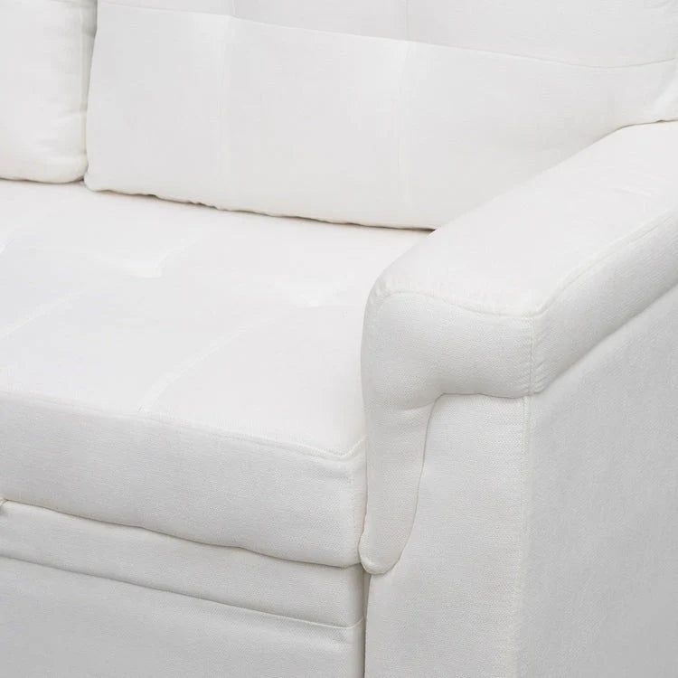 Reversible Sectional Sofa with Pull-Out Sleeper Bed, Hidden Storage Chaise, Durable Legs