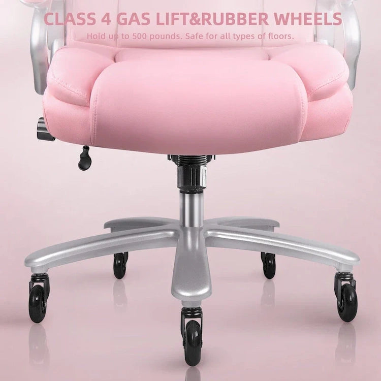 Bossin Big and Tall Executive Office Chair,500LBS Adjustable Lumbar Support Ergonomic Chair with High Back Pu Leather Computer