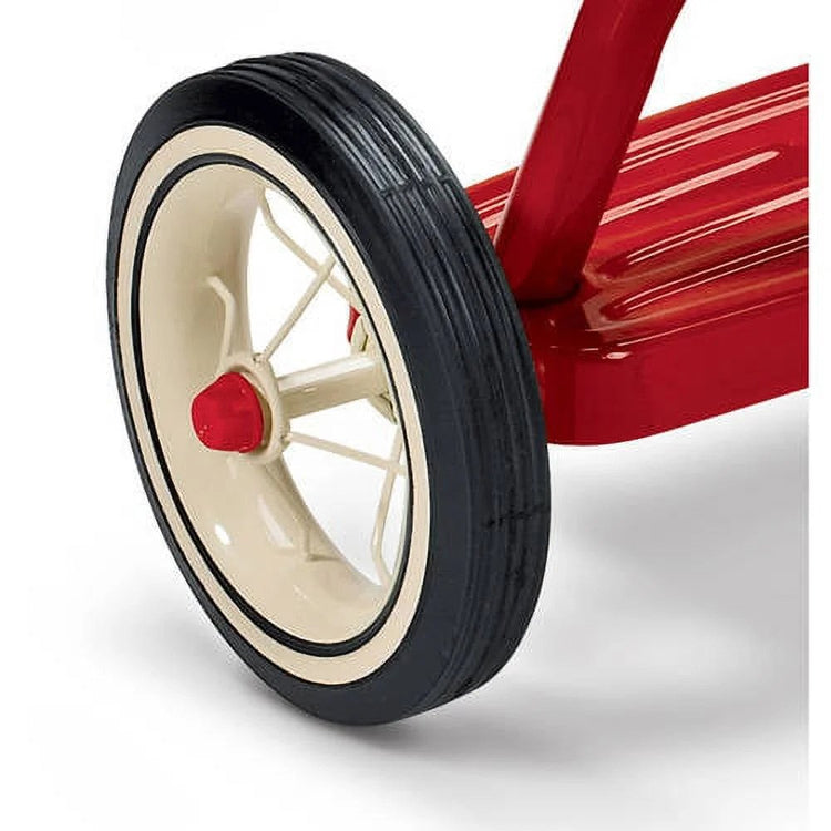 Radio Flyer, Classic Red Dual Deck Tricycle, 12'' Front Wheel, Red, Kids Ages 2.5 - 5 Years