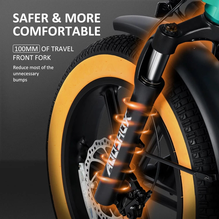 Addmotor Electric Bike for Adults, 750W Folding Electric Bike, 20'' Step-Thru Strong Frame Fat Tire M-160 Electric Bicycle 100 Mi Long Range Foldable