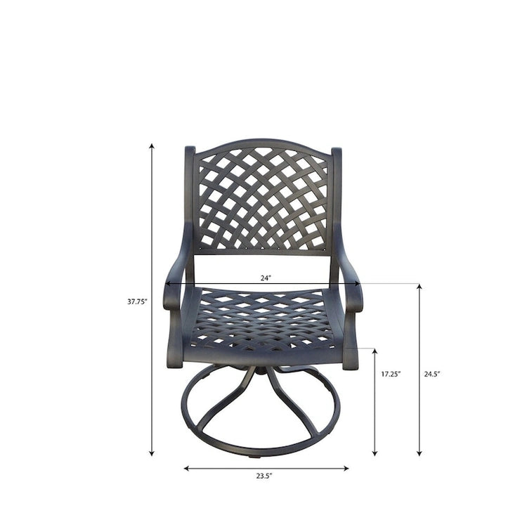Nassau 11-Piece Patio Dining Set (with 2 Swivel Rockers) and 42 X 92/42 X 120 Rectangular Extension Dining Table