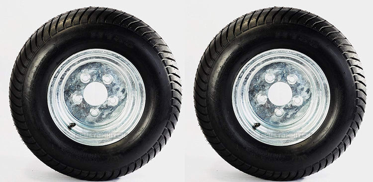 2-Pack Trailer Tire on Rim 20.5X8-10 205/65-10 20.5X8.0-10 5 Lug E Galvanized