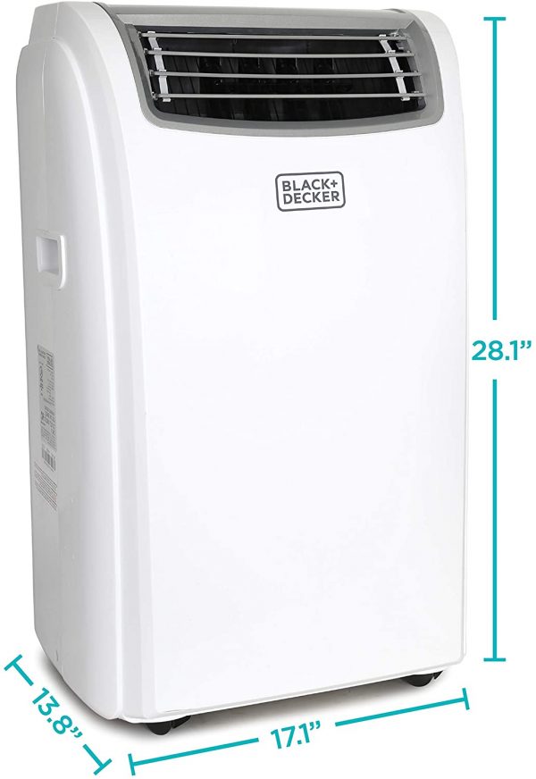 Black+decker 14,000 BTU Portable Air Conditioner with Heat and Remote Control, White