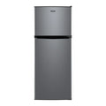 Galanz 4.6. Cu. Ft. Two Door Mini Refrigerator with Freezer, Stainless Steel
