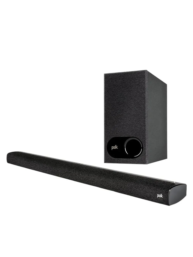 Polk Audio Signa S2 Low Profile TV Sound Bar, with 4K & HD Tvs, Wireless Subwoofer, Includes Hdmi & Optical Cables, Bluetooth Enabled, Black