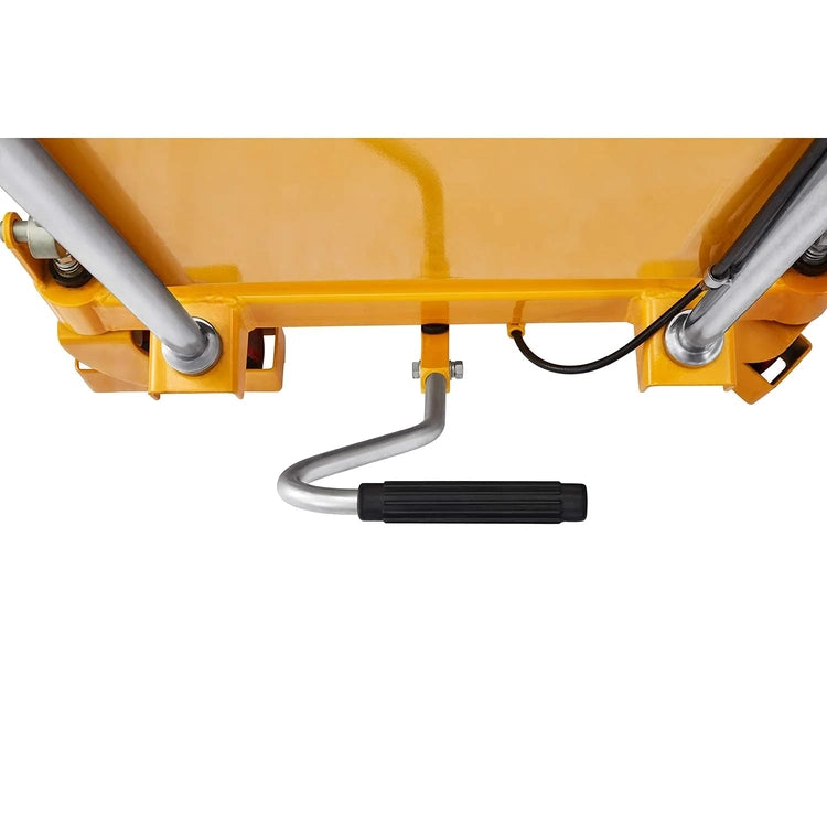 Hydraulic Lift Table Cart - 770 Lbs Capacity, 51" Max Height, Double Scissor Lift with Safety Guard & 4 Wheels