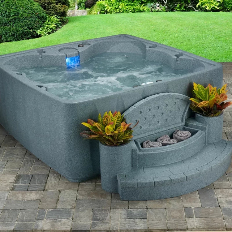 Aquarest Spas 6-Person Plug-and-Play Hot Tub - 29-Jet Square Design with Ozonator