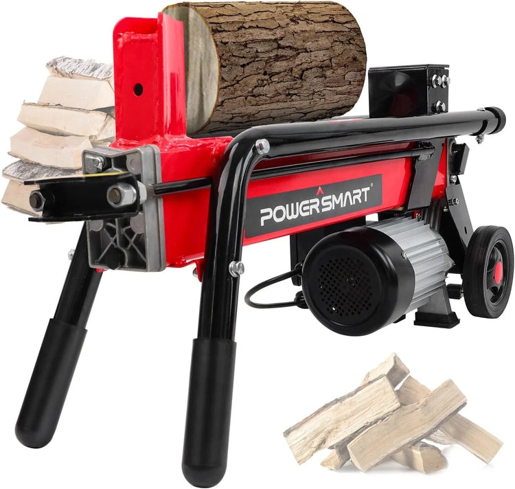 Powersmart Electric Log Splitter 7-Ton - Efficient Wood Splitter with 3500 Motor Speed, 15 Amp