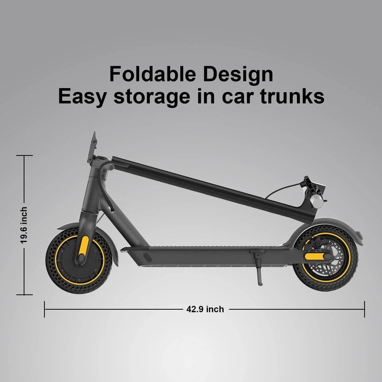 Electric Scooter -500W Motor 10" Solid Tires, up to 18 Miles Long-Range and 19 MPH Portable Folding Commuting Scooter for Adults