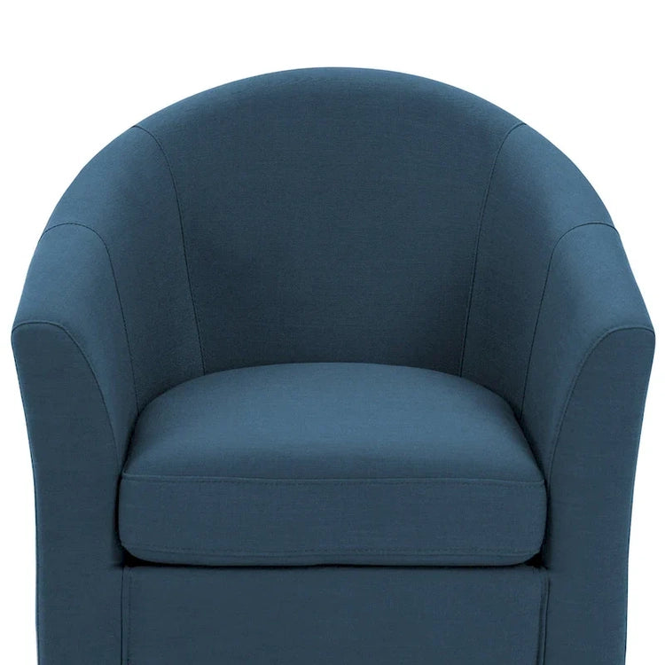 Set of 2 Modern Upholstered Swivel Barrel Chair Living Room Accent Chair